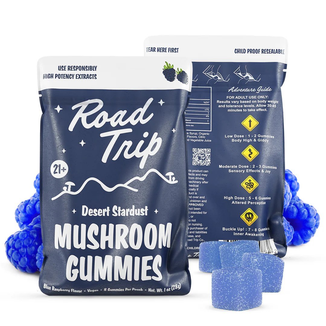 Desert Stardust Mushroom Gummies - Blue Raspberry Desert Stardust Mushroom Gummies - Blue Raspberry
