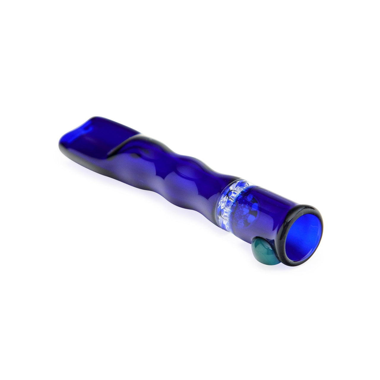 Blazing Blue Glass Honeycomb Screen Bat - 420 Science - The most trusted online smoke shop.