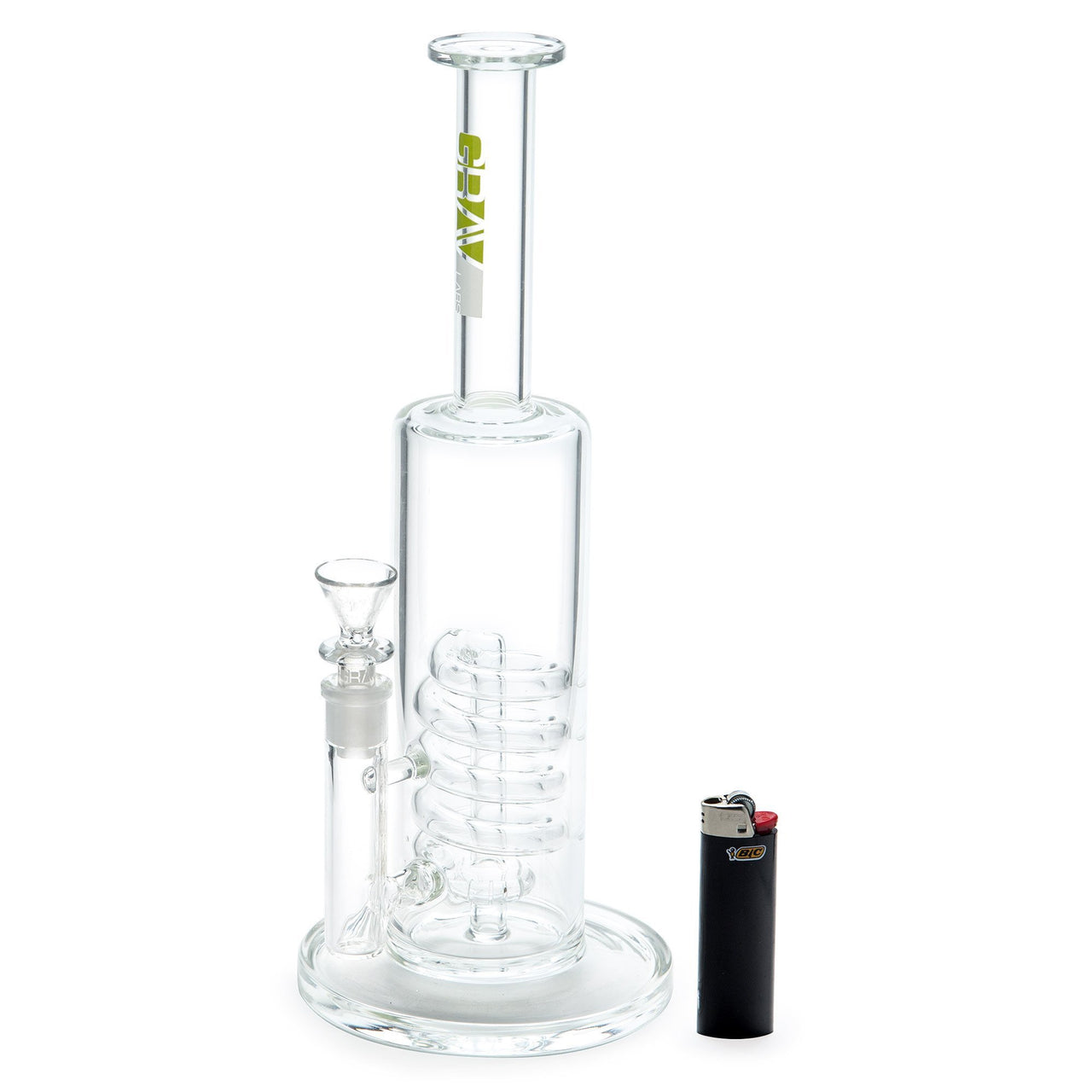 GRAV Coil Showerhead Water Pipe - Clear - 420 Science - The most trusted online smoke shop.