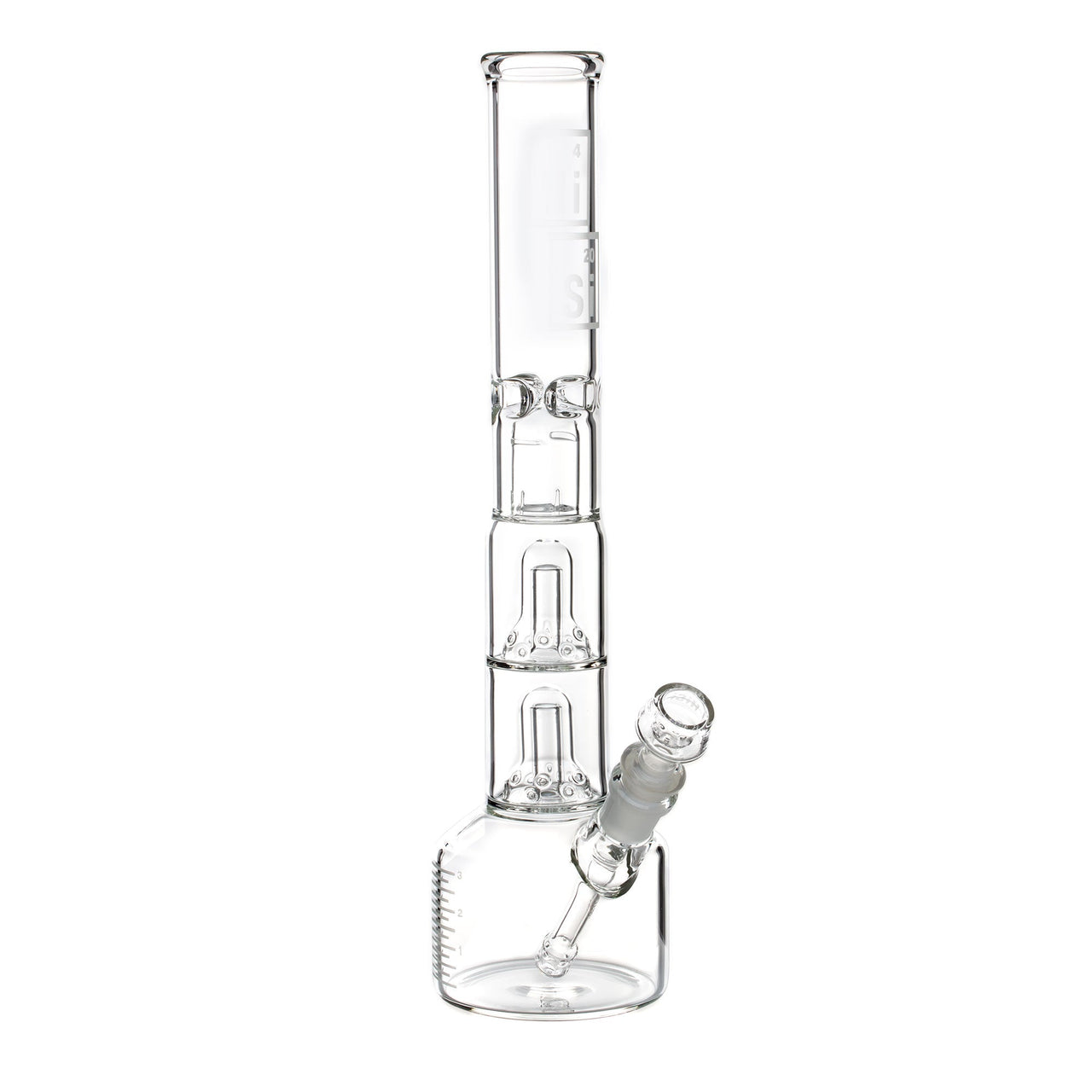 HiSi 14in Beaker Bong - Jr. Double Bell Perc v2.0 | Bongs & Water Pipes | 420 Science