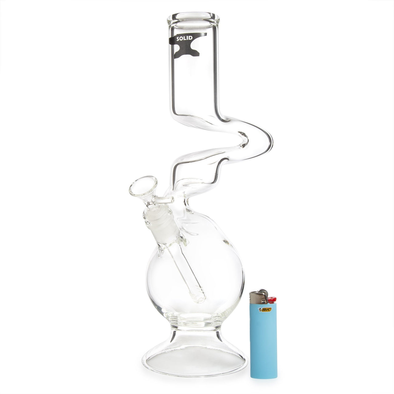 Solid Glass 14in Stand Up Sit Down Bong