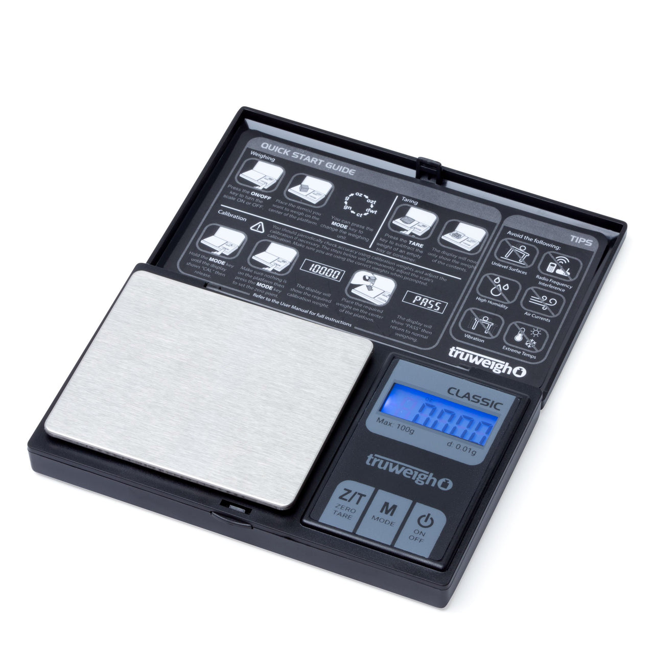 Truweigh Mini Classic 100g x 0.01g Flip-Open Pocket Scale