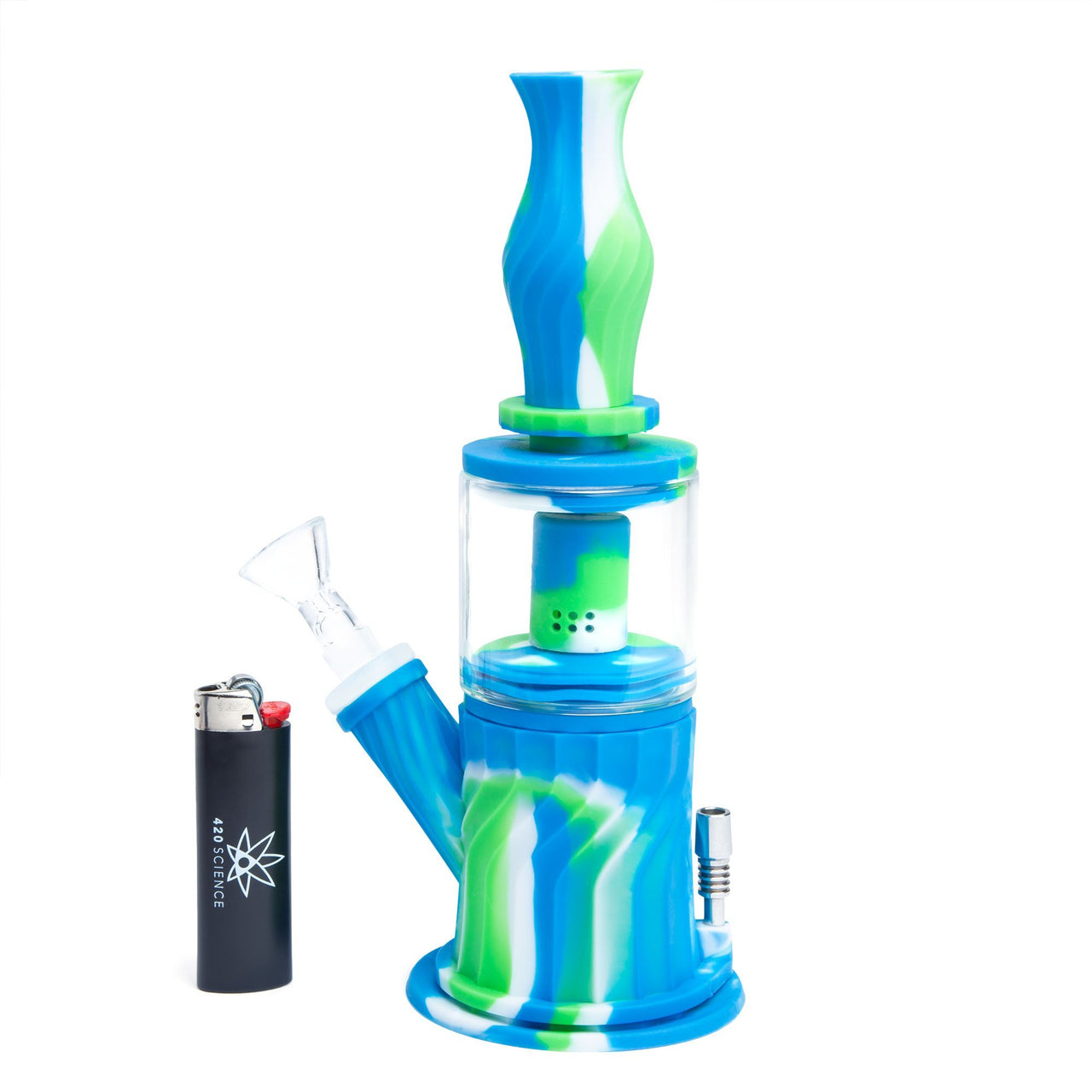Waxmaid Silicone Four-In-One Bong/Dab Rig/Nectar Collector/Bubbler