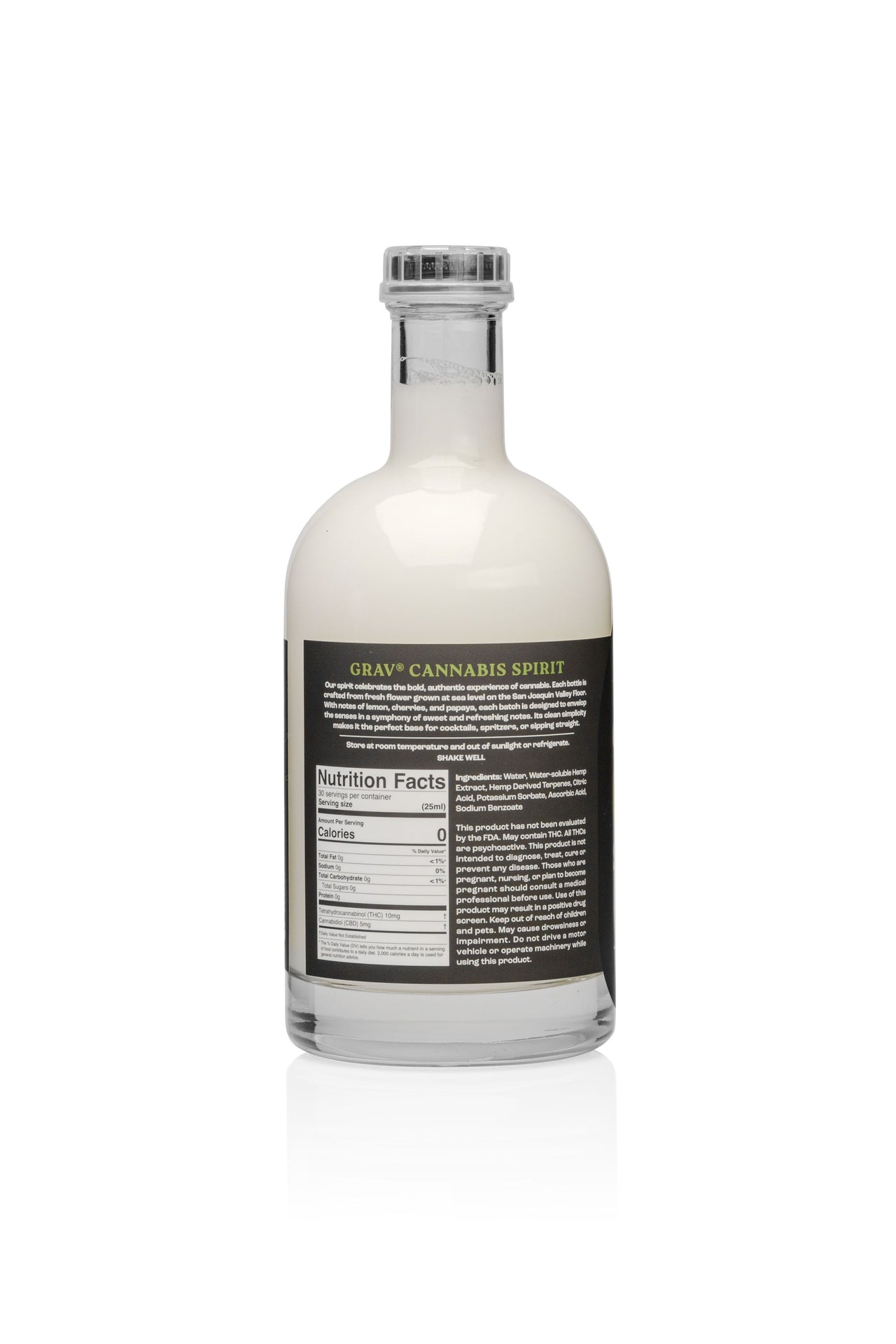 GRAV® Cannabis Spirit 300mg Natural, 750ml Bottle