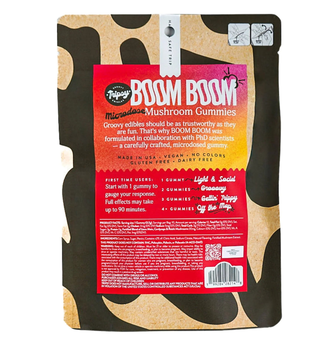 Tripsy BOOM BOOM Mushroom Gummies - 10pk - Raspberry Lemonade