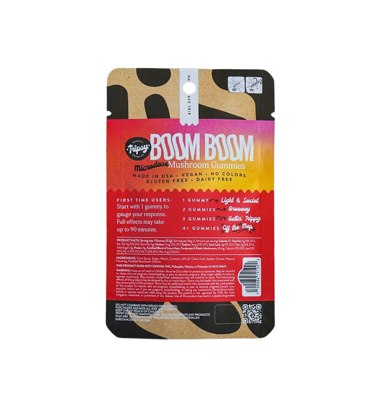 Tripsy BOOM BOOM Mushroom Gummies - 2pk - Raspberry Lemonade