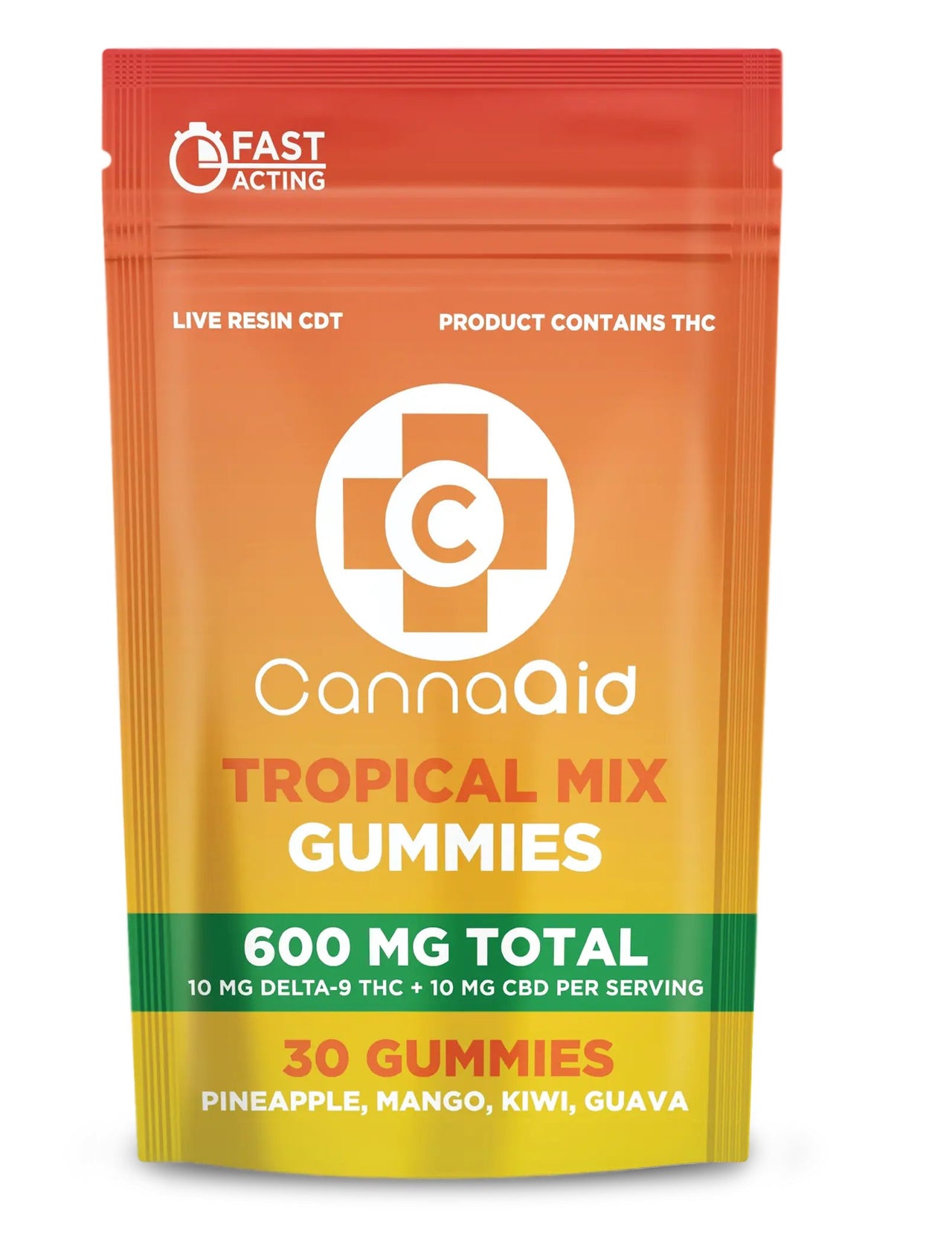 CannaAid Delta 9 THC Gummies - Tropical Mix