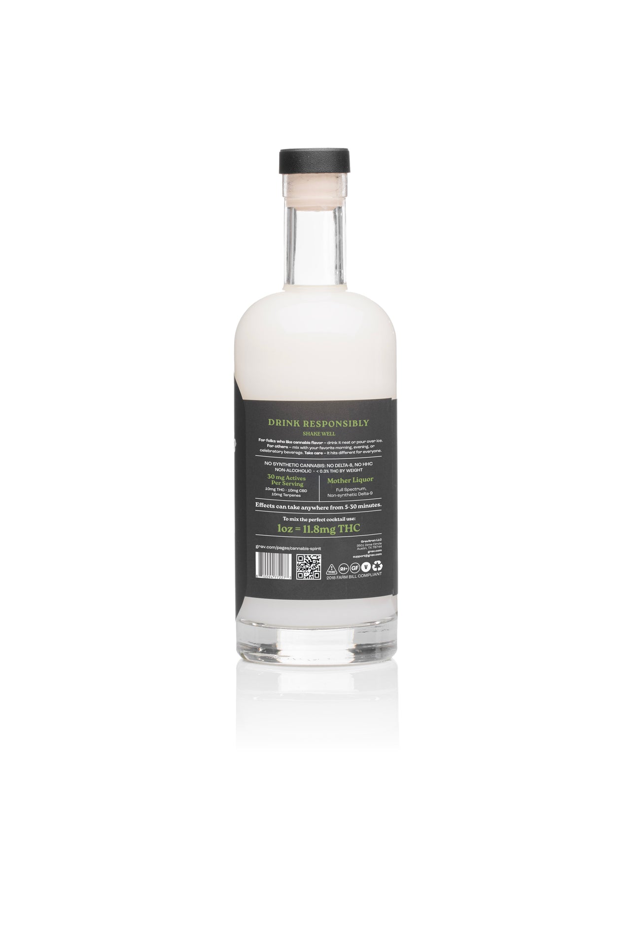 GRAV® Cannabis Spirit, 300mg - 750ml Bottle