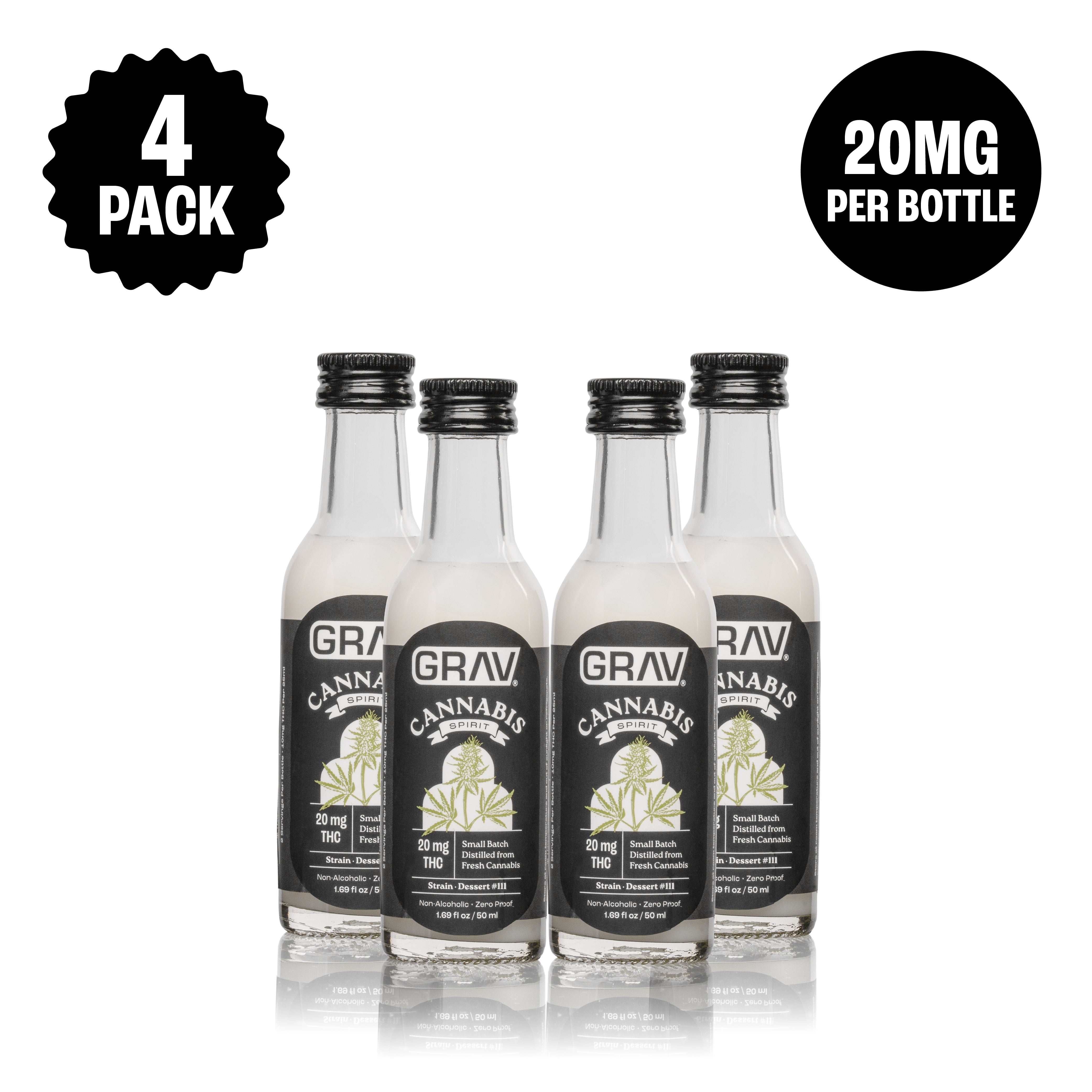 GRAV Cannabis Spirit 20mg 50ml 4-Pack