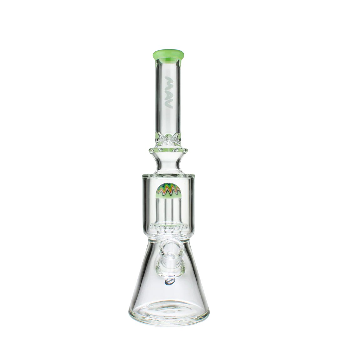 MAV Glass 19" Wig Wag Reversal UFO Beaker Bong