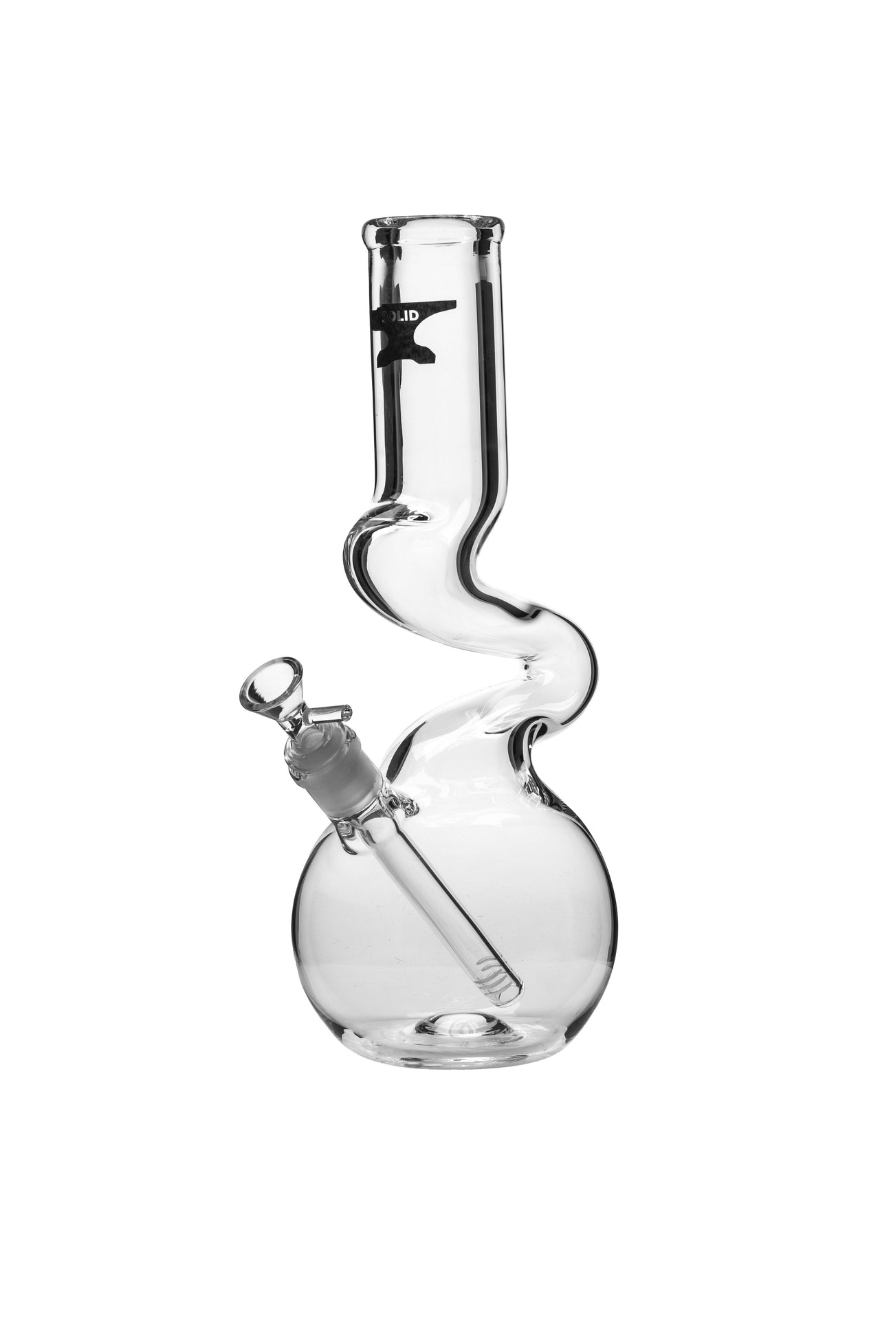 Solid Glass 12in Zig Zag Bong