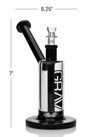 GRAV 7in Upright Bubbler - Black | Bubblers | 420 Science