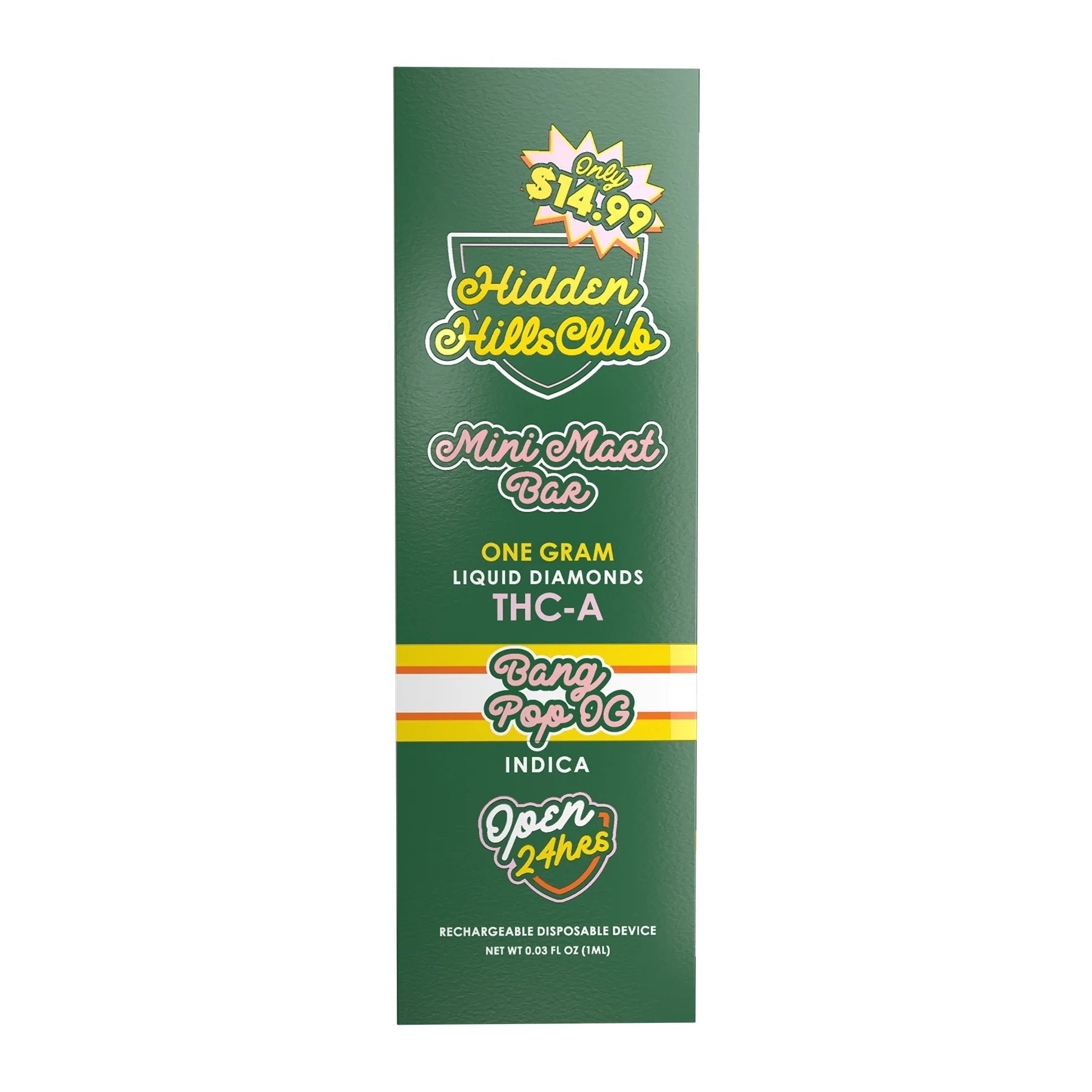 Hidden Hills Mini Mart Bar - Bang Pop OG Indica Disposable Vape