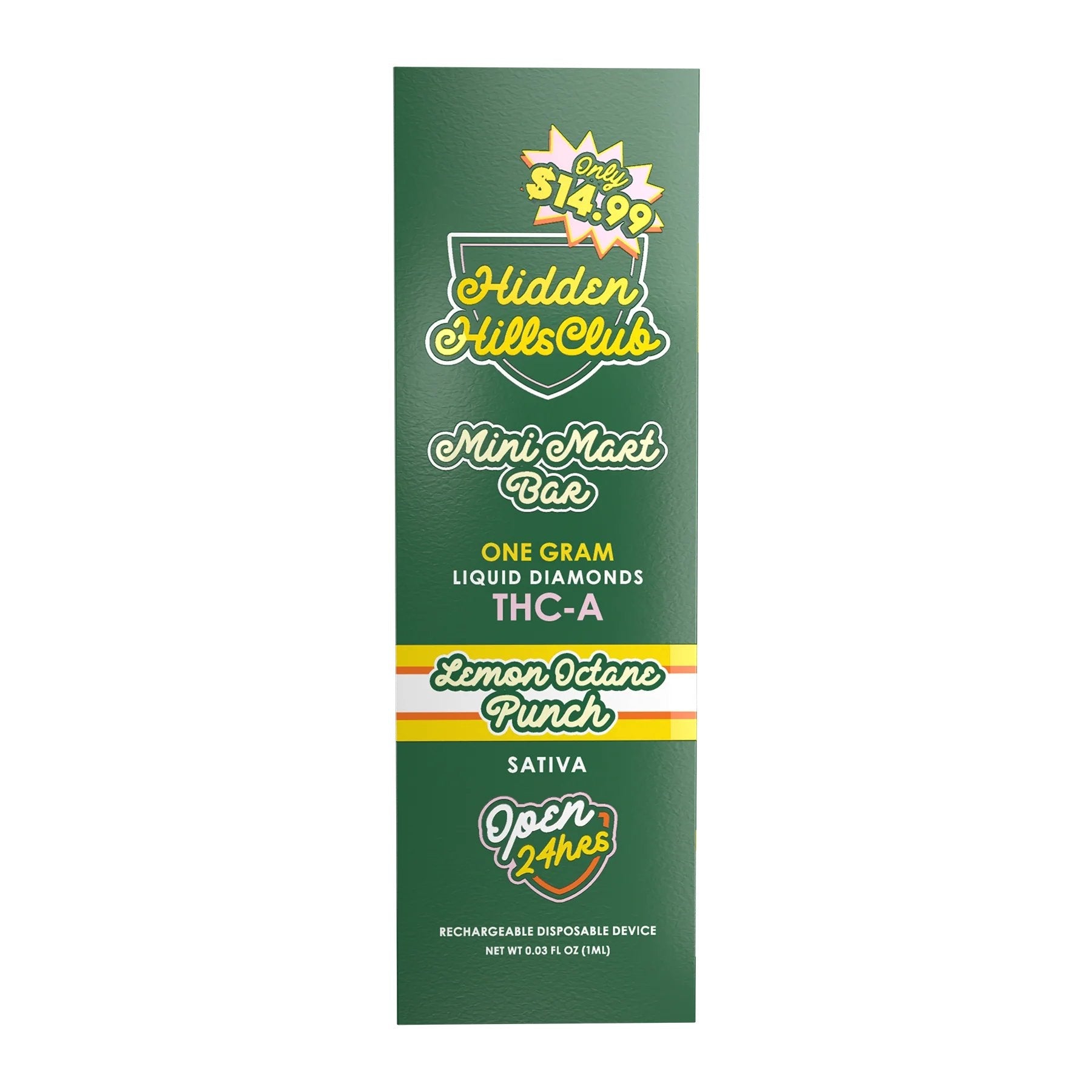 Hidden Hills Mini Mart Bar - Lemon Octane Punch Sativa Disposable Vape