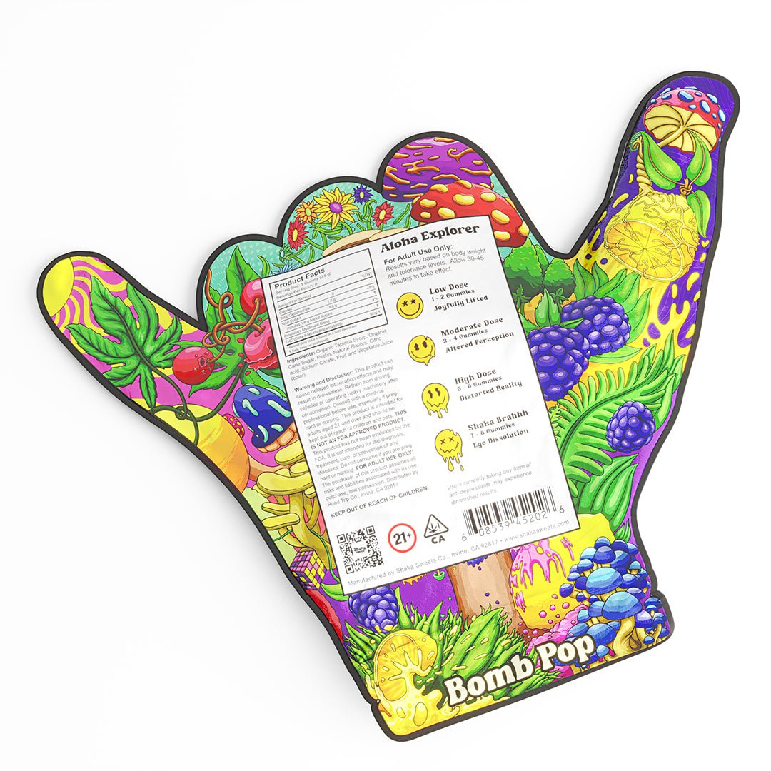 Erth Wellness Shaka Sweets Magic Mushroom + Δ9 THC - Bomb Pop Flavor