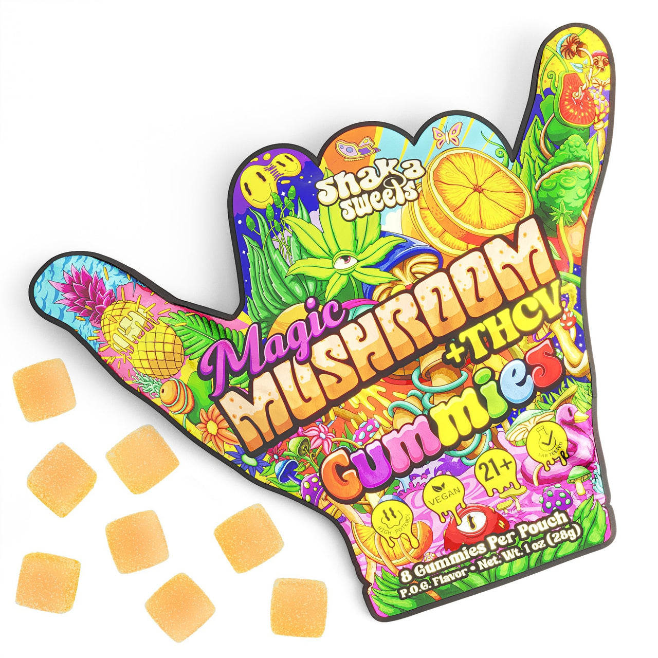 Erth Wellness Shaka Sweets Magic Mushroom + Δ9 THC - Bomb Pop Flavor