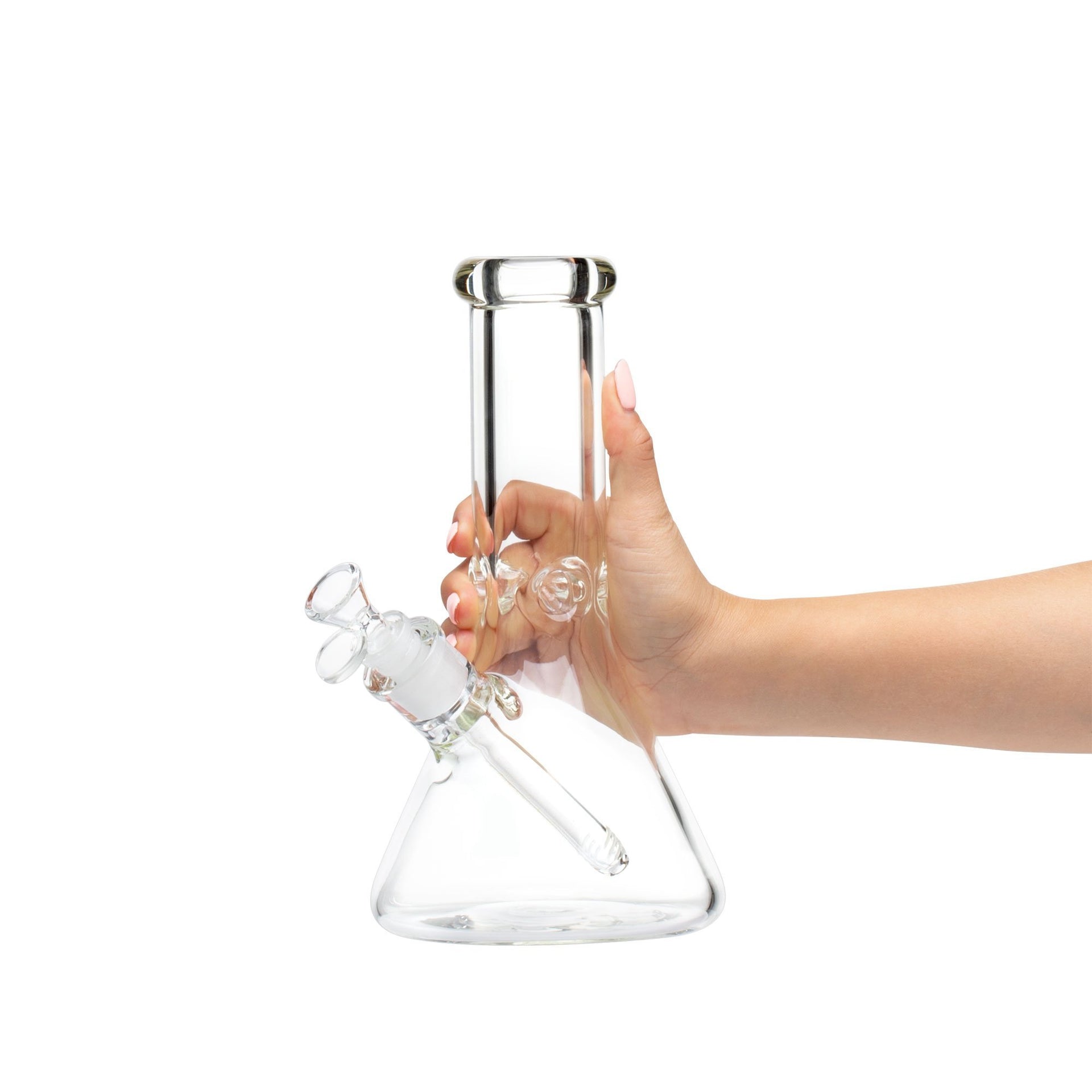 10in 50x9mm Beaker Bong w/Disc Handle Funnel Bowl