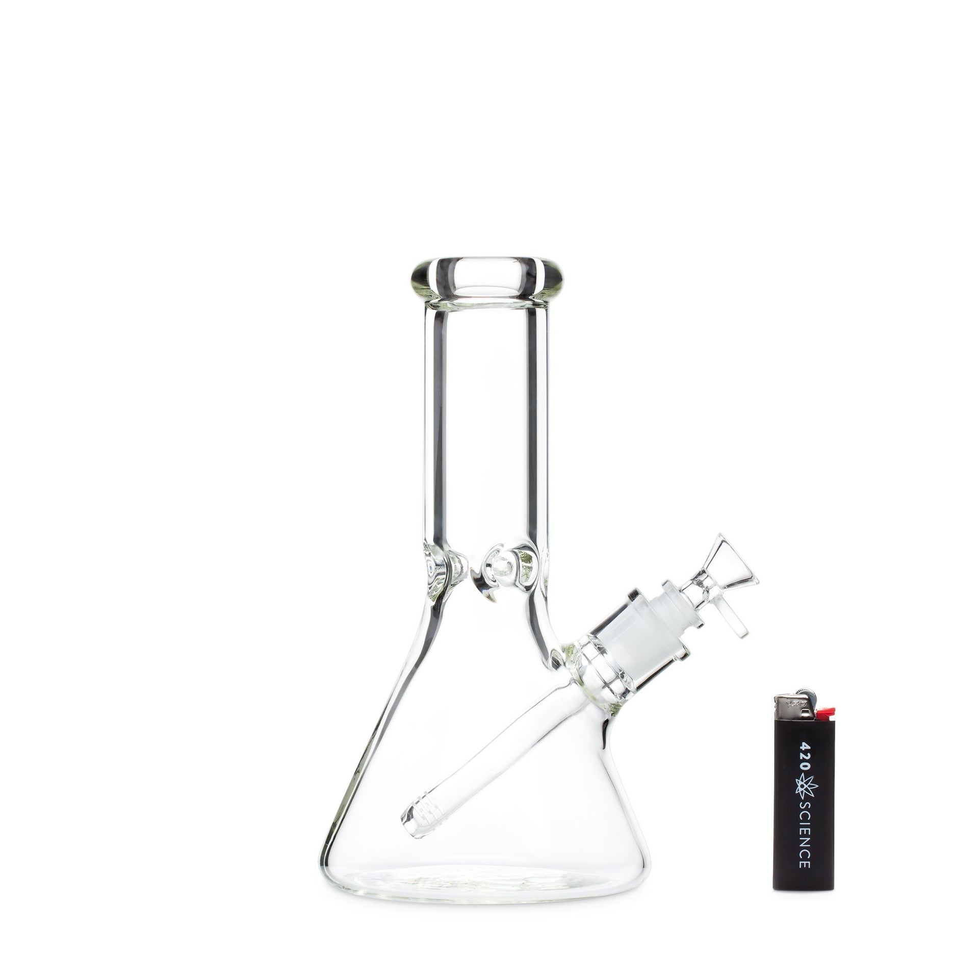 10in 50x9mm Beaker Bong w/Disc Handle Funnel Bowl