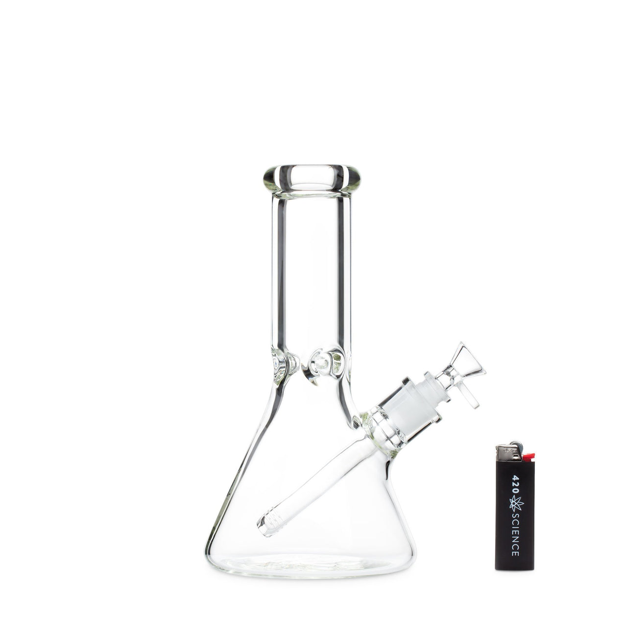 10in 50x9mm Beaker Bong w/Disc Handle Funnel Bowl | Bongs & Water Pipes | 420 Science