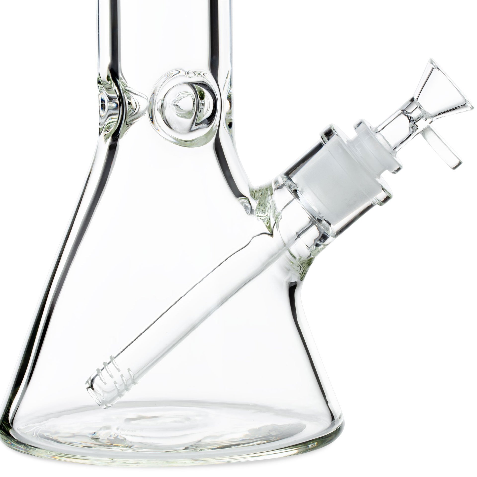 14in 50x9mm Beaker Bong w/Disc Handle Funnel Bowl | Bongs & Water Pipes | 420 Science