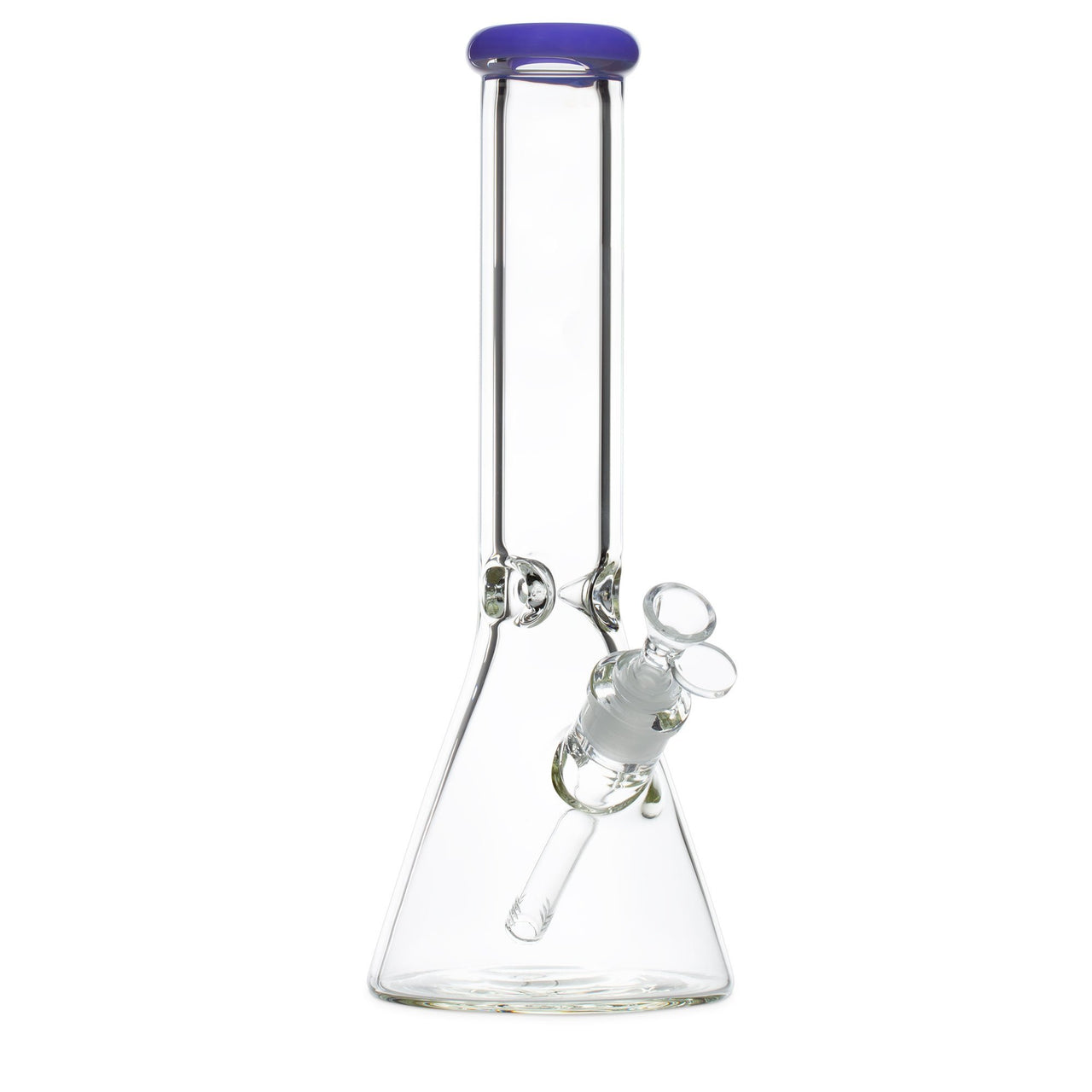 Big Thick Beaker Bong with Purple Accent