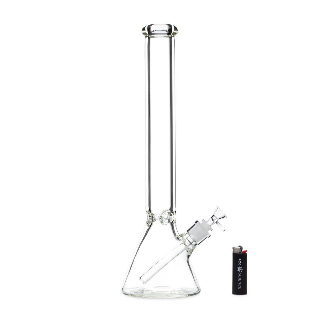 18in 50x9mm Beaker Bong w/Disc Handle Funnel Bowl | Bongs & Water Pipes | 420 Science