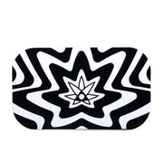 Black and White Rolling Tray With Magnetic Lid
