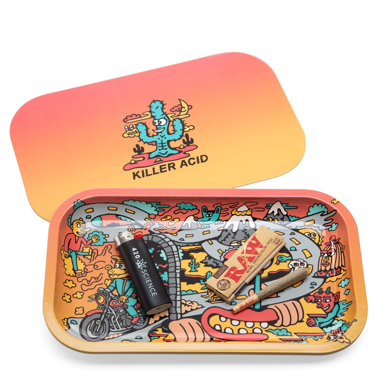 420 Science x Killer Acid Magnetic Lid Rolling Tray - Road Trip | Rolling Trays | 420 Science