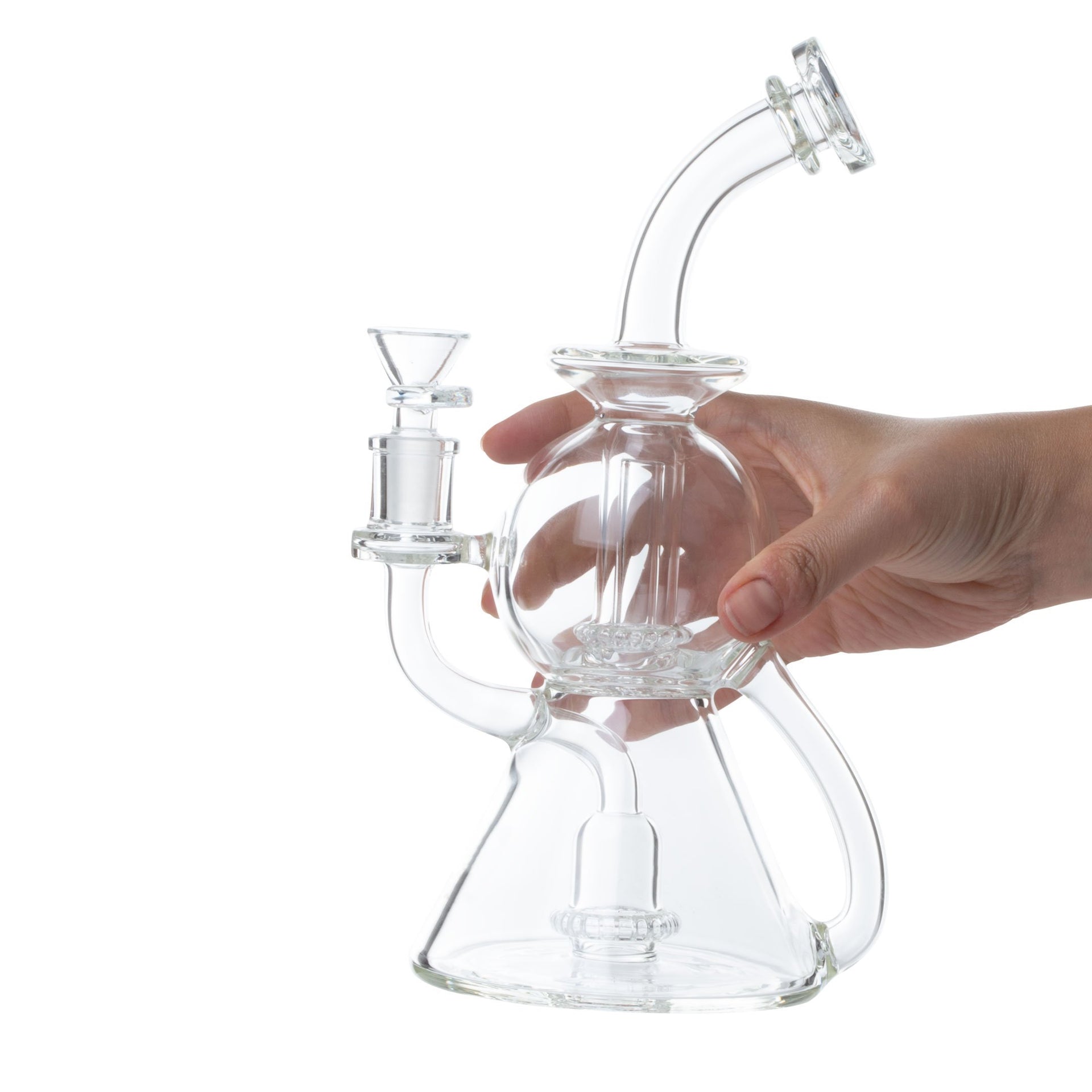 AFM 10in Double UFO Perc Klein Recycler Rig - 420 Science - The most trusted online smoke shop.