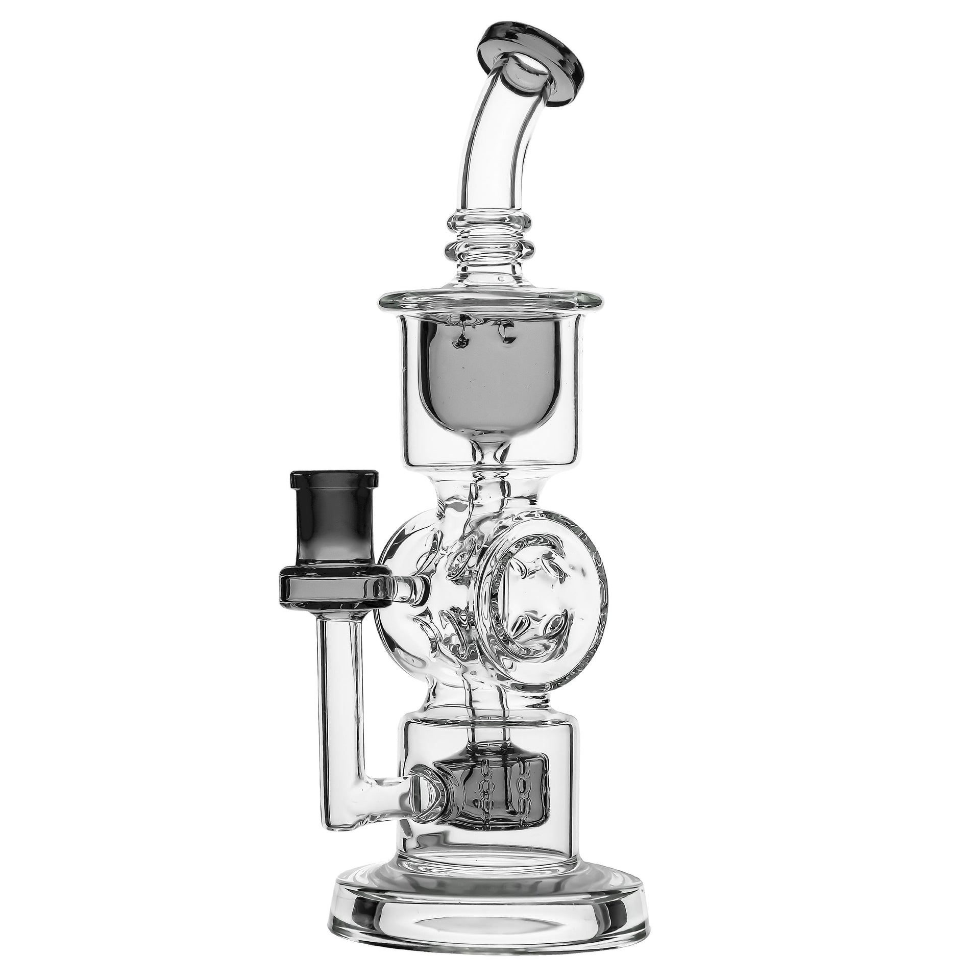 Barrel Straight Base Recycler Bong - Black | Third Party Brands | 420 Science