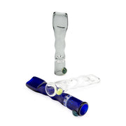 THICKER Glass Chillum Pipe, 3-in-1 Cleaning Tool / Poker Set 4 Brass  Screens One Hitter Bat Pipes for Smoking Thick Sized Glass Bat 