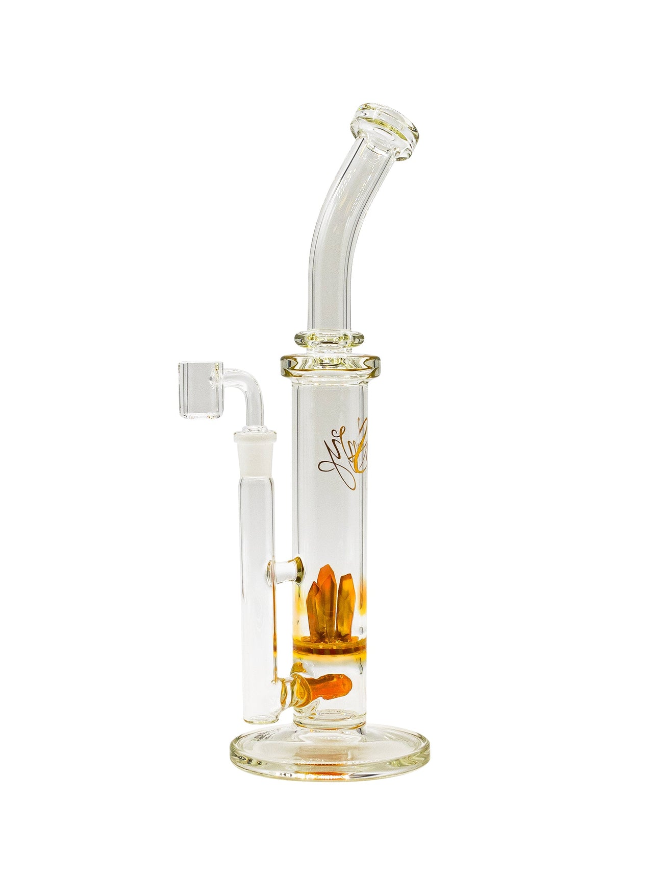 Envy Glass Designs 11in Bent Neck Inline to Crystal Disc Perc Bong ...