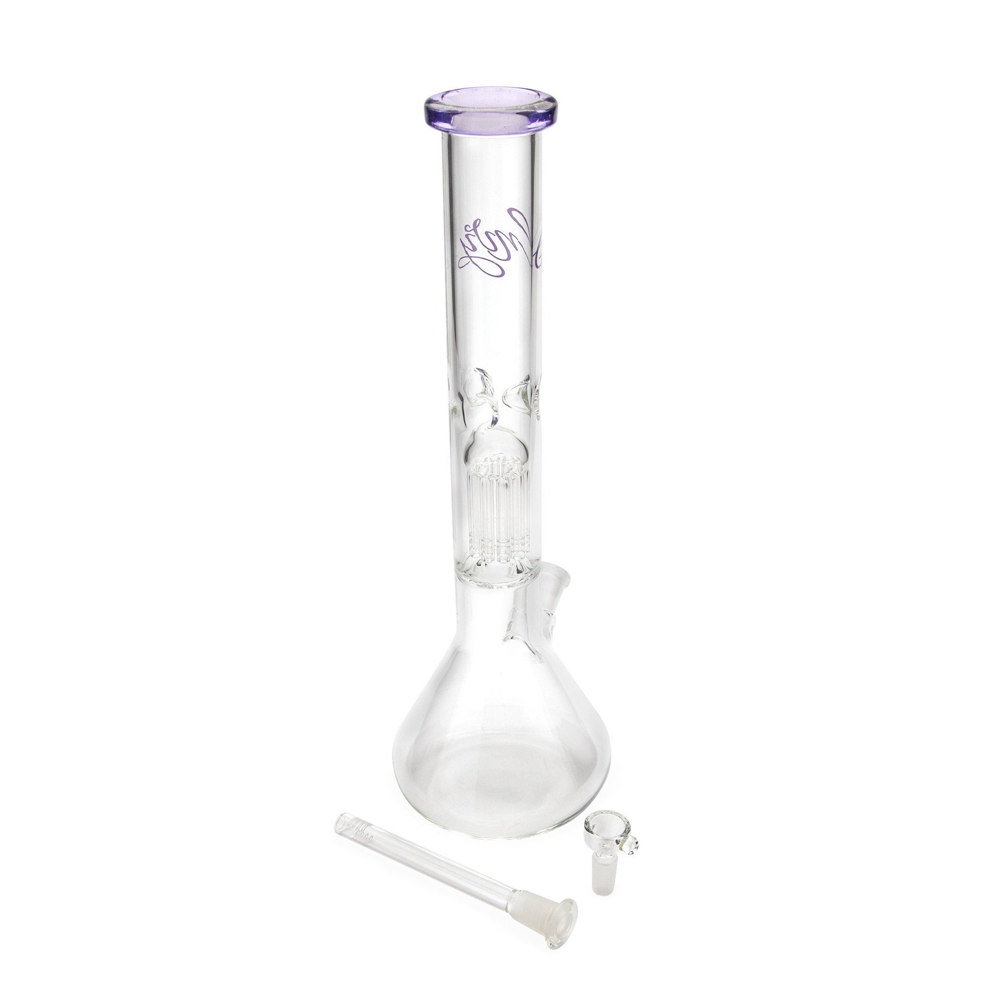 Envy Glass 16in Beaker w/10 Arm Perc - Purple - 420 Science - The most trusted online smoke shop.