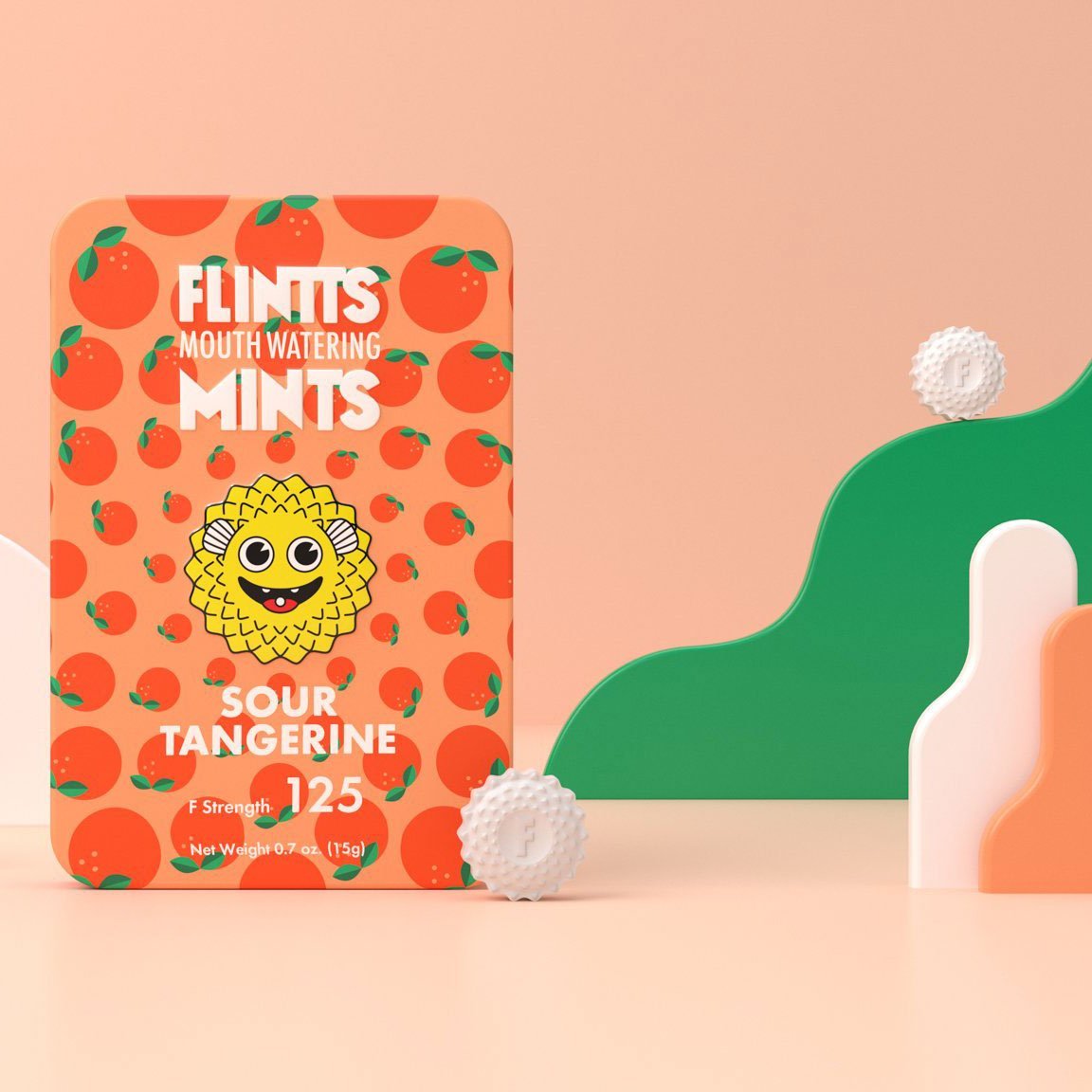 Flintts Mouthwatering Mints Sour Tangerine 3Pack / 14.99 at 420 Science
