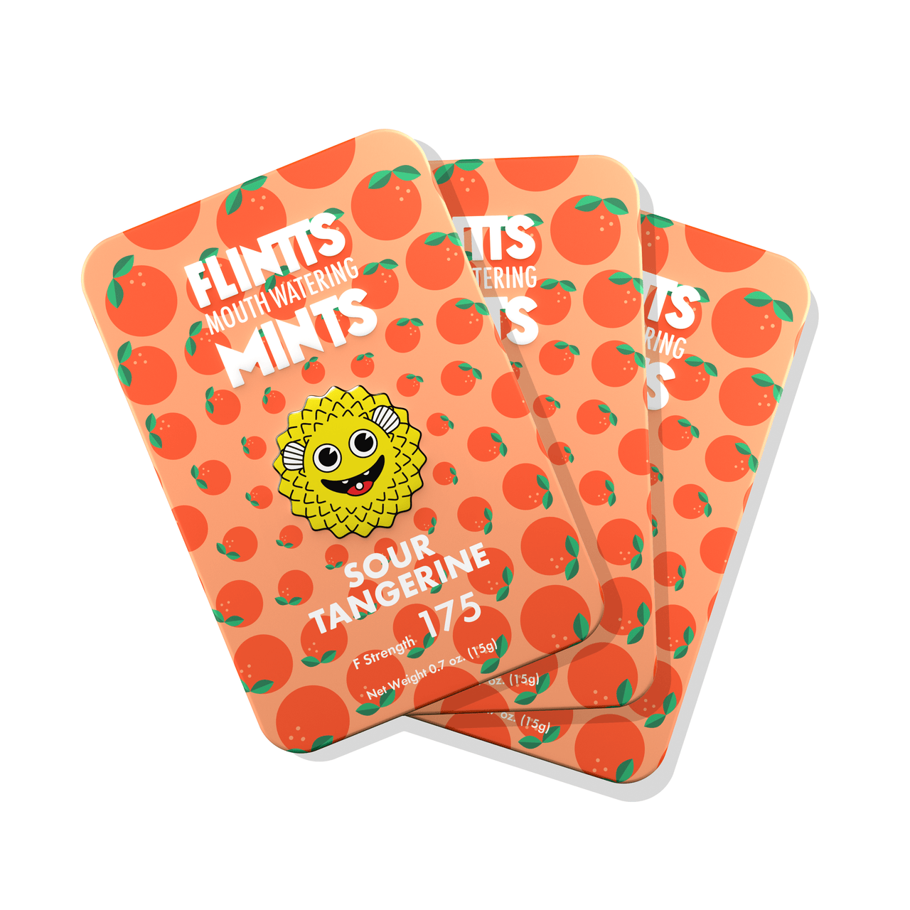 Flintts Mouthwatering Mints Sour Tangerine 3-Pack | Mints | 420 Science
