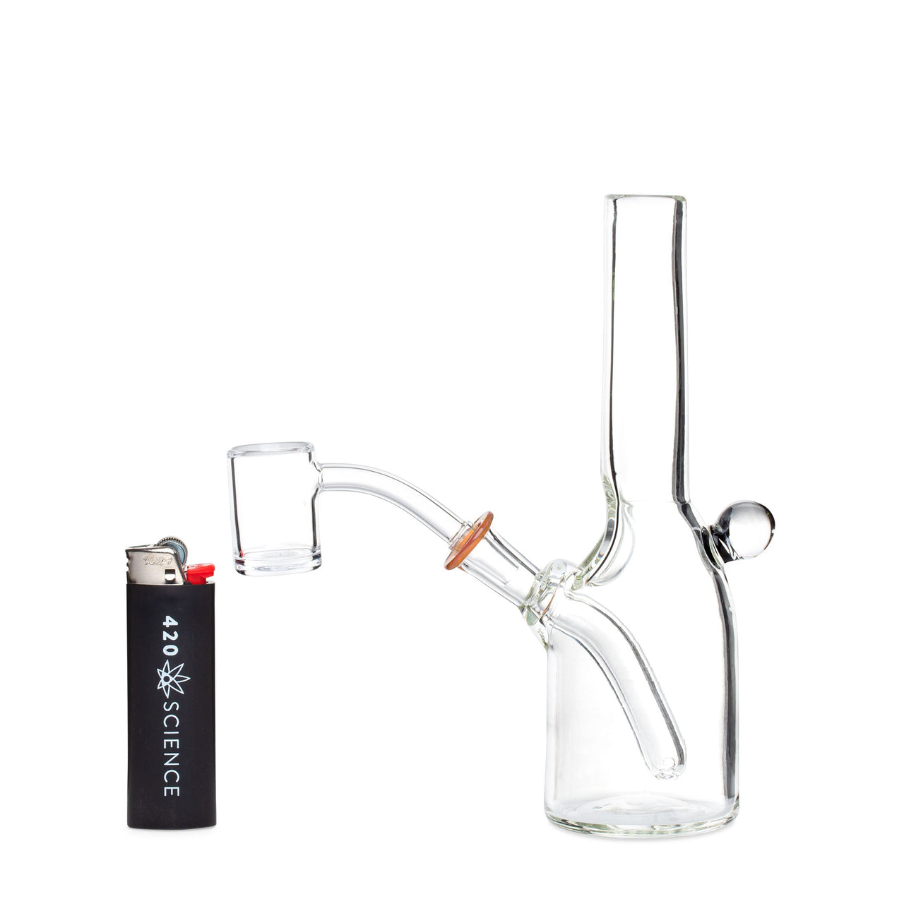 GMay Glass Amber Purple Sake Bottle Dab Rig | Dab Rigs | 420 Science