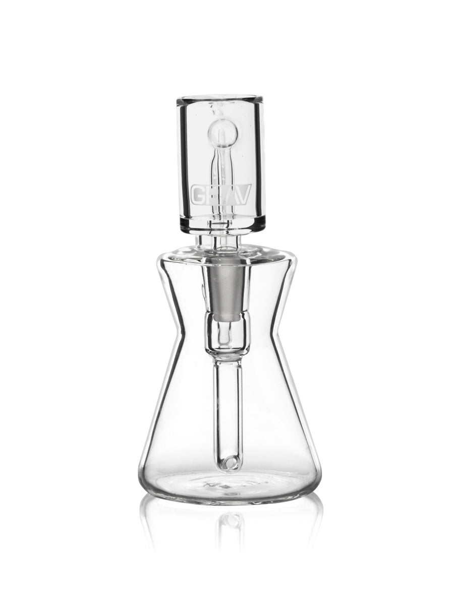 GRAV® Hourglass Pocket Bubbler Rig - Clear | Water Pipes | 420 Science