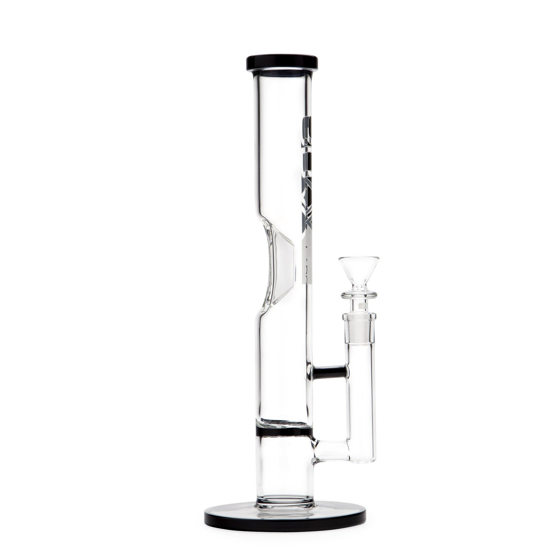 GRAV 12in Flare Water Pipe w/ Honey Comb Disc - Black - 420 Science - The most trusted online smoke shop.