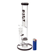 GRAV 12in Flare Water Pipe w/ Honey Comb Disc - Black - 420 Science - The most trusted online smoke shop.