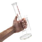 GRAV 12in Flare Water Pipe w/ Honey Comb Disc - Clear - 420 Science - The most trusted online smoke shop.