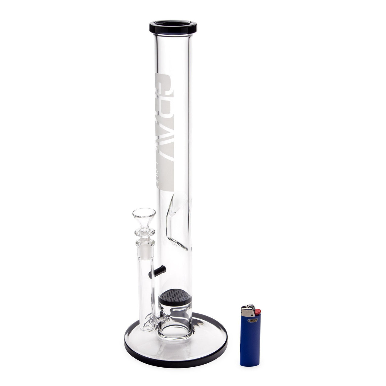 GRAV 16in Flare Water Pipe w/ Honey Comb Disc - Black - 420 Science - The most trusted online smoke shop.