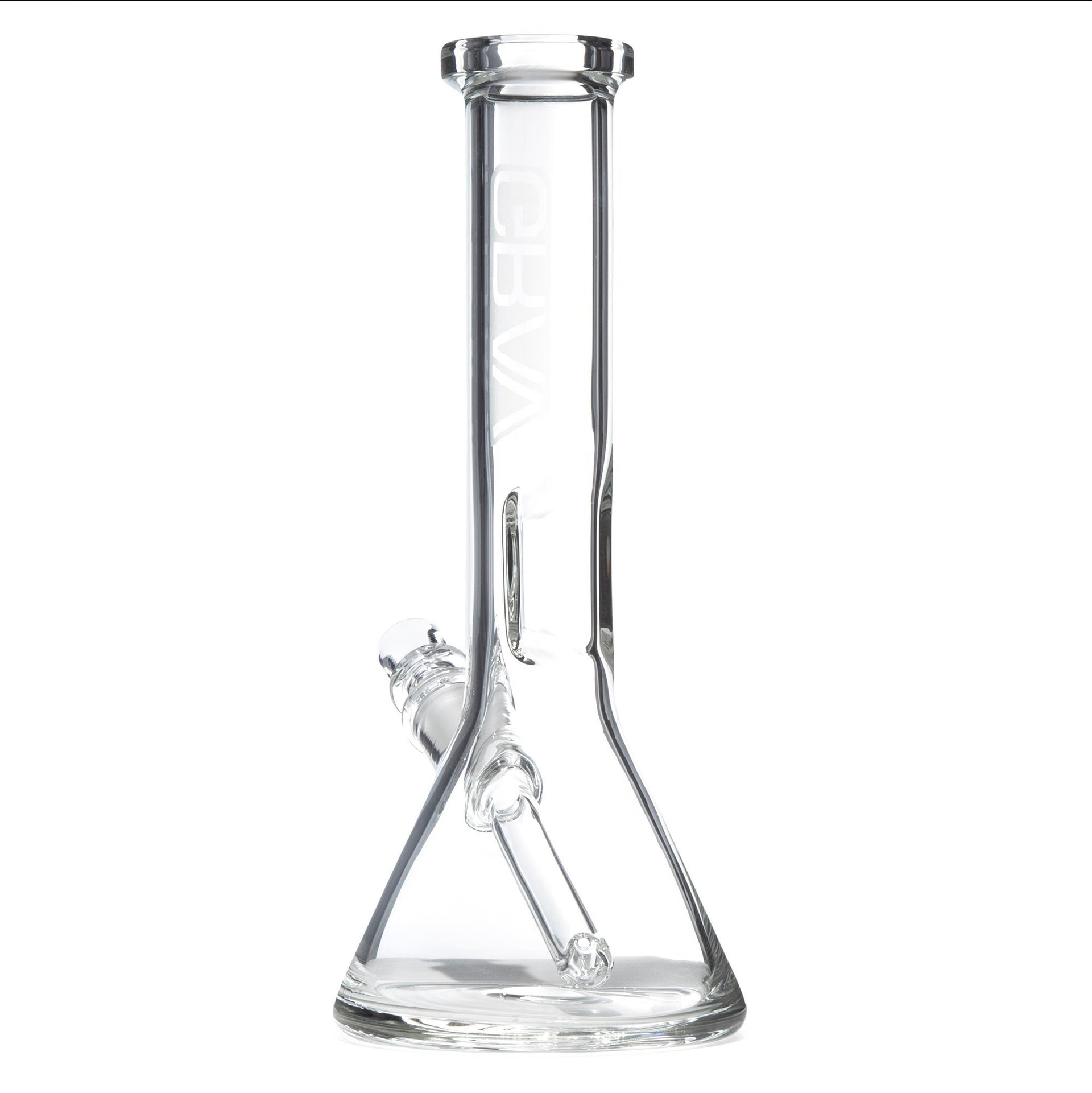 GRAV 8in Beaker Water Pipe w/ Fixed Downstem - Clear - 420 Science - The most trusted online smoke shop.
