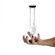 GRAV 8in Round Bottom Water Pipe w/ Fixed Downstem - Black - 420 Science - The most trusted online smoke shop.