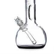 GRAV 8in Round Bottom Water Pipe w/ Fixed Downstem - Black - 420 Science - The most trusted online smoke shop.