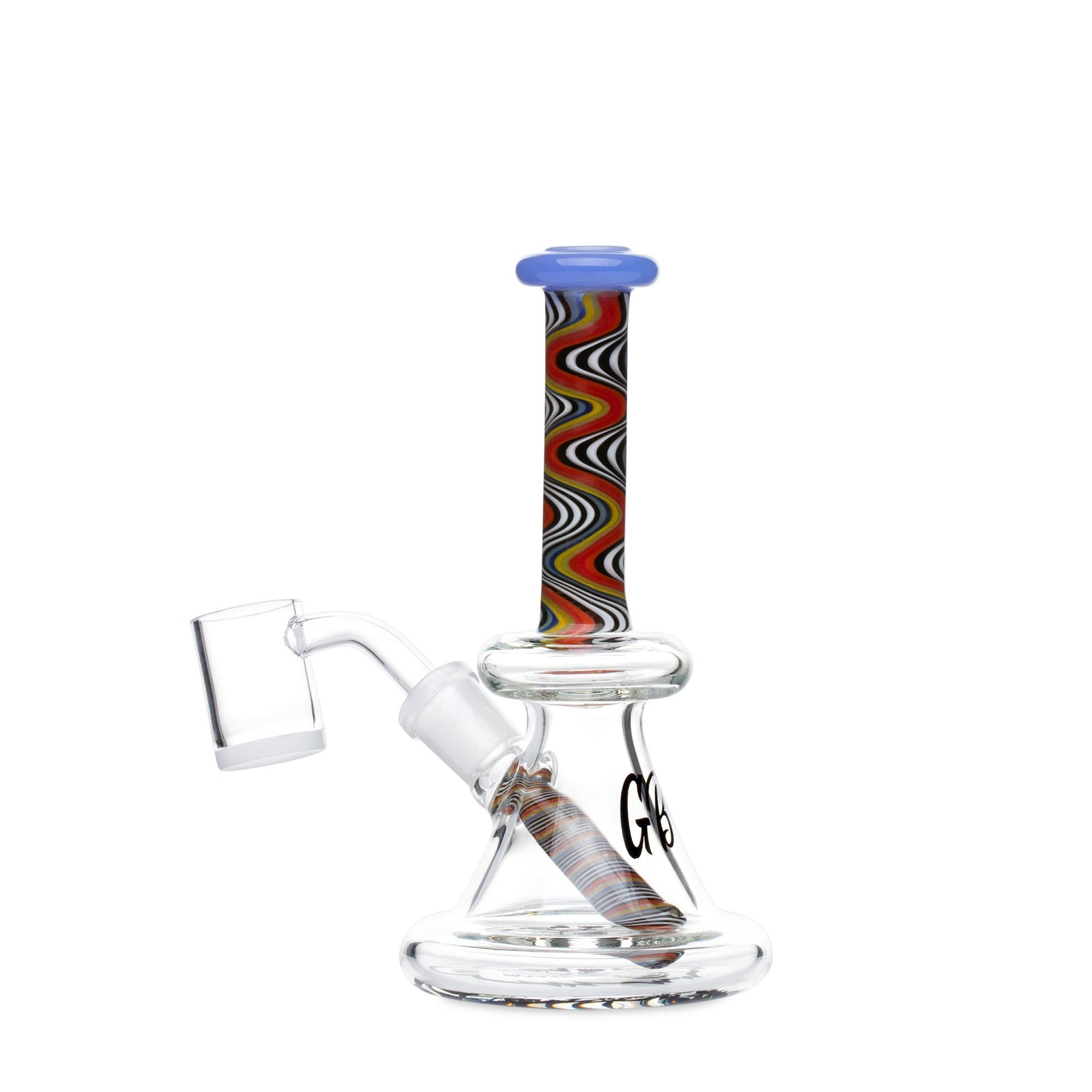 Green Bear 6in Striped Bell w/Fixed Downstem | Dab Rigs | 420 Science