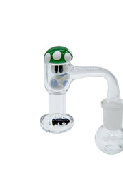Grey Glass Art Magic Mushroom Terp Slurper Set | Carb Caps | 420 Science