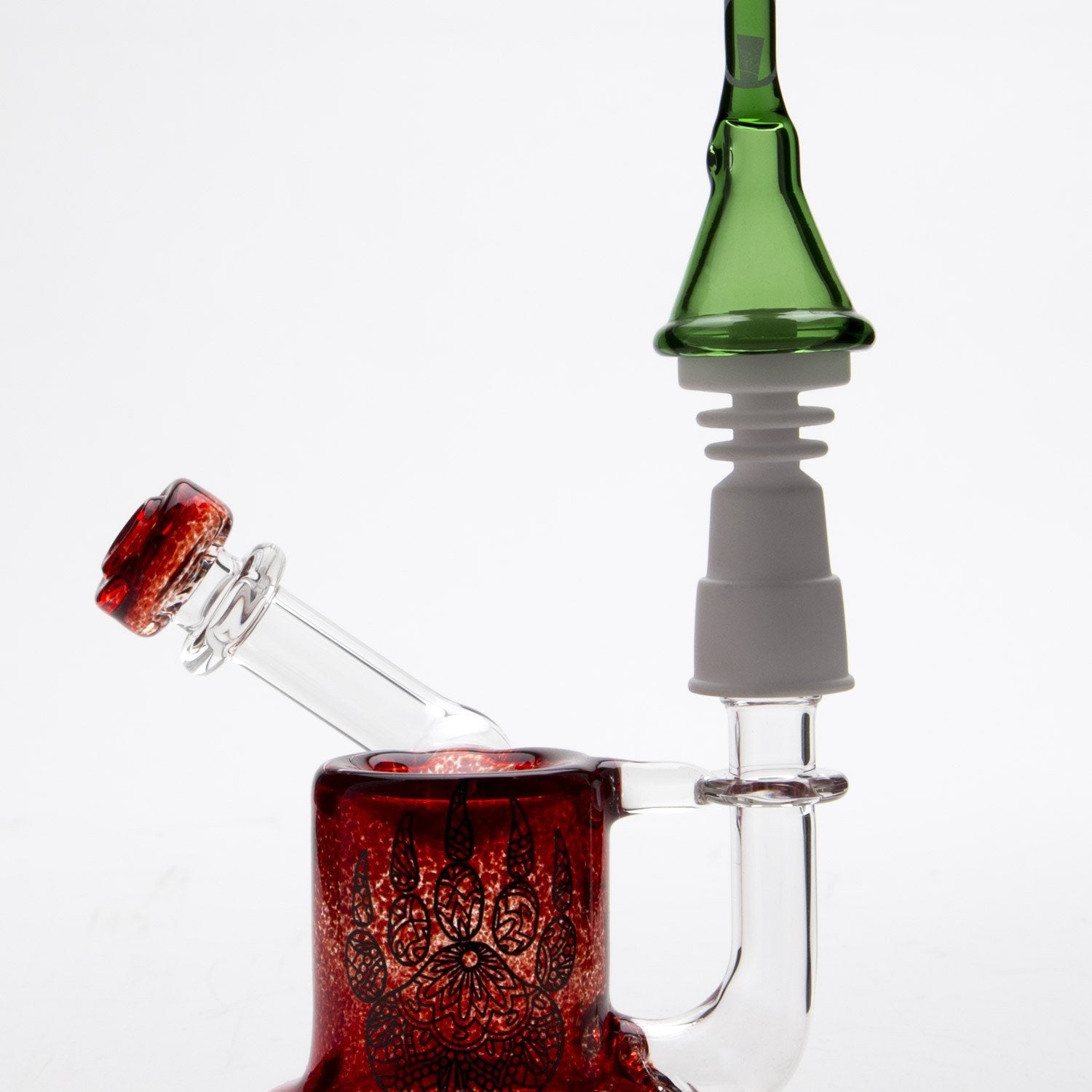 Home Blown Glass Carb Cap Dabber - Green - 420 Science - The most trusted online smoke shop.