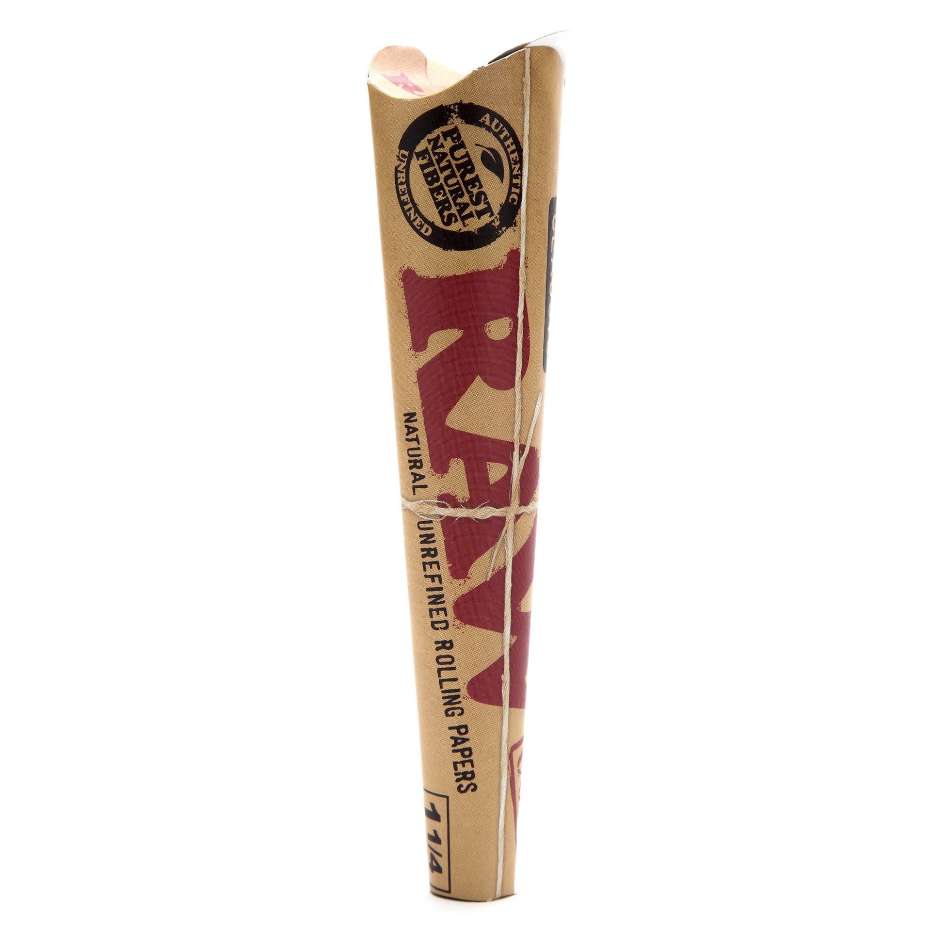 tobacco cones for weed SmokyJoy 100 Pack 1 1/4 Size Rolling Papers Pre Rolled Paper Cones RAW Classic Pre-Rolled Cone Pack
