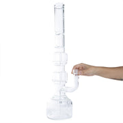 HiSi 23in Beaker - Triple Geyser Perc - 420 Science - The most trusted online smoke shop.
