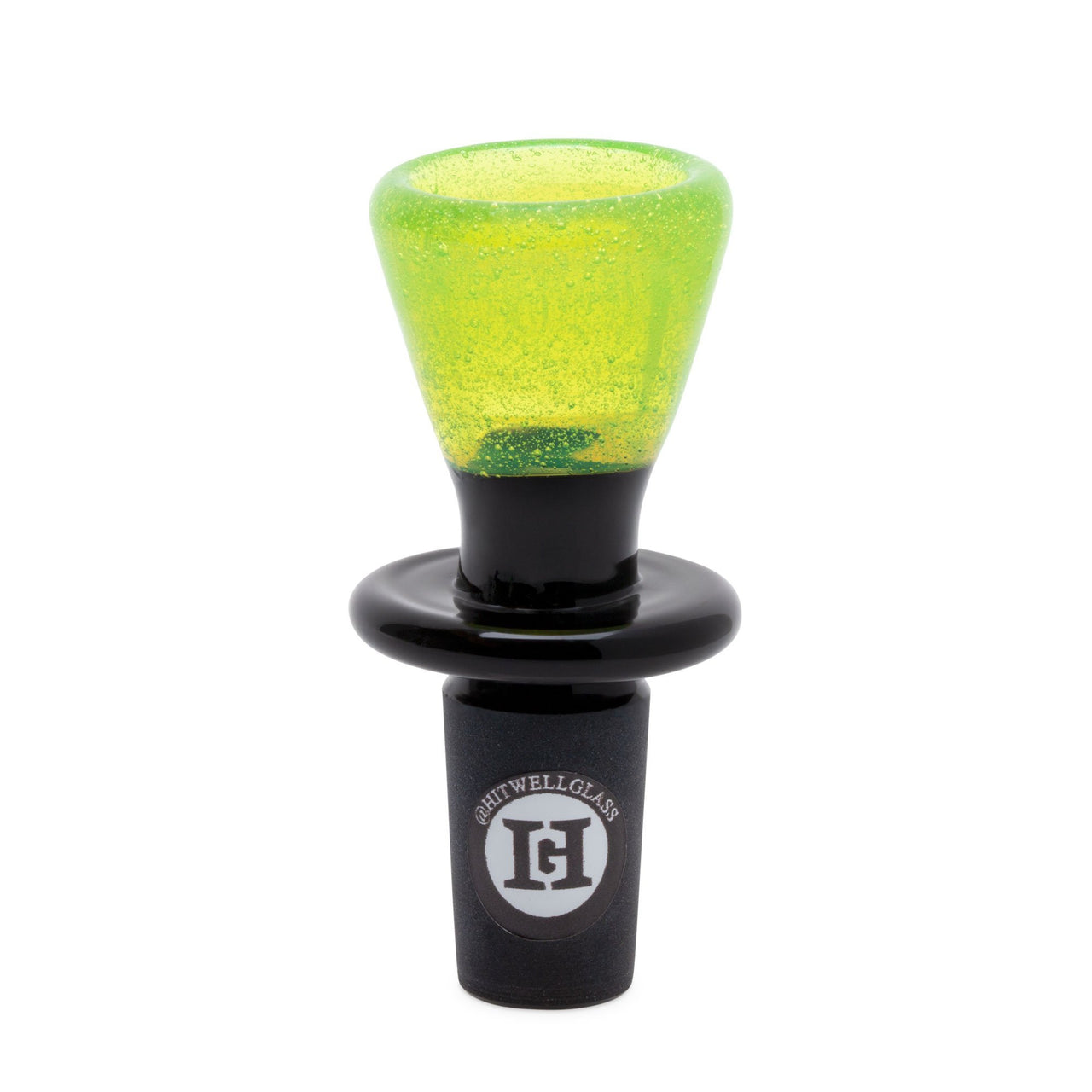 Hitwell Glass Funnel Bowl - Black/Green Slime